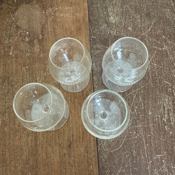 Vintage 1950s Hennessy Gift Of Taste Snifters Stemmed Set of 4 Made in France - Picture 7 of 14